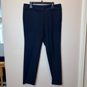 Ann Taylor Factory Navy Blue Dress Pants Womens Size 12 Straight Leg Trousers